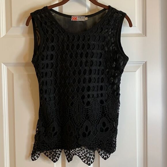YAHAO Large/XL lace top with front lining. NWOT - Picture 1 of 8